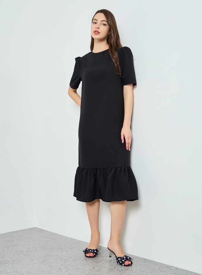 ستايلي فستان نسائي ميدي بأكمام قصيرة - Image 2